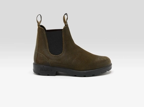 1615 Original Chelsea Boots for Women  (252 / W / OLIVE) Leather