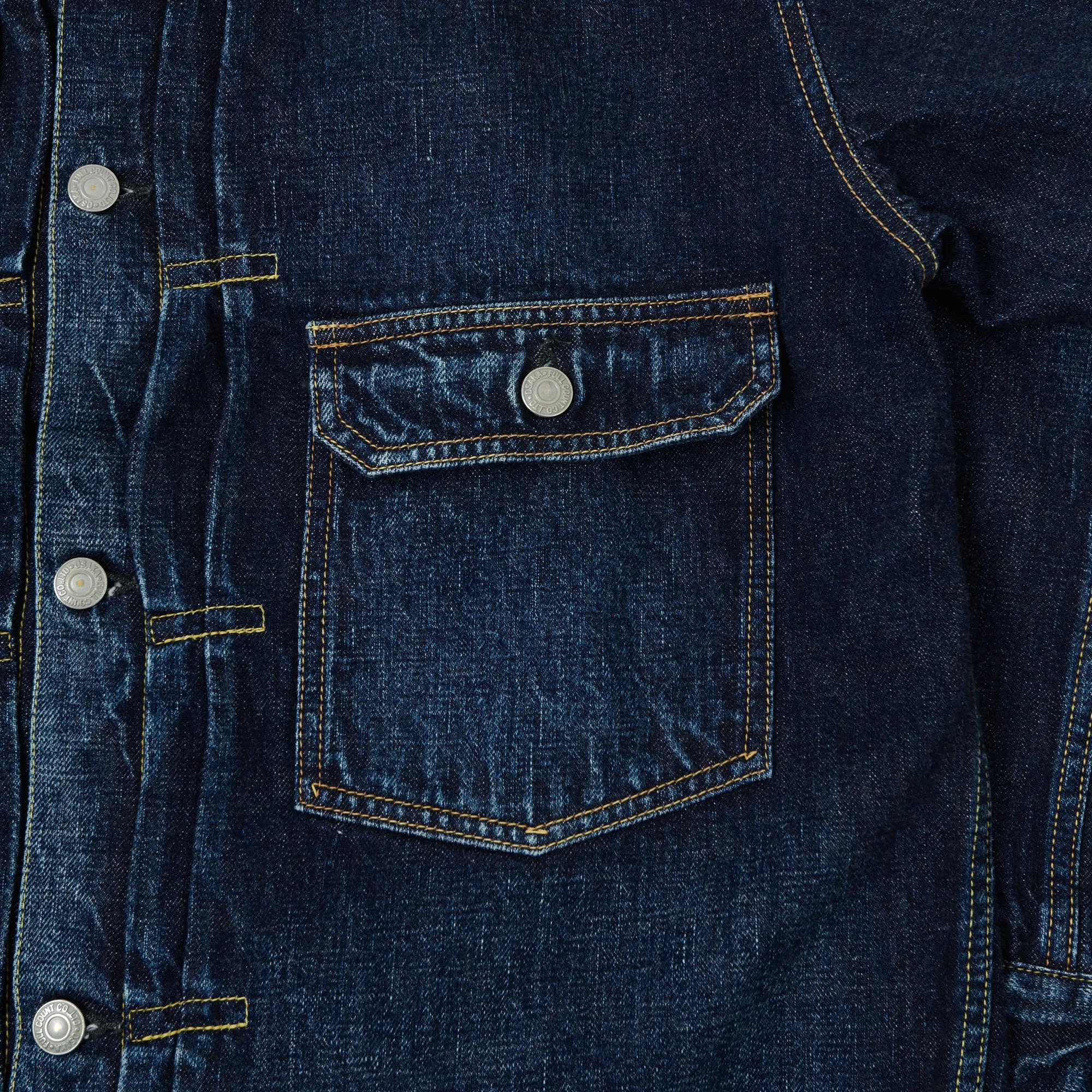 Elegant Styling Stylish Basics Full Count 2107 13.75oz Type I Denim Jacket - 'Half Way There' Wash