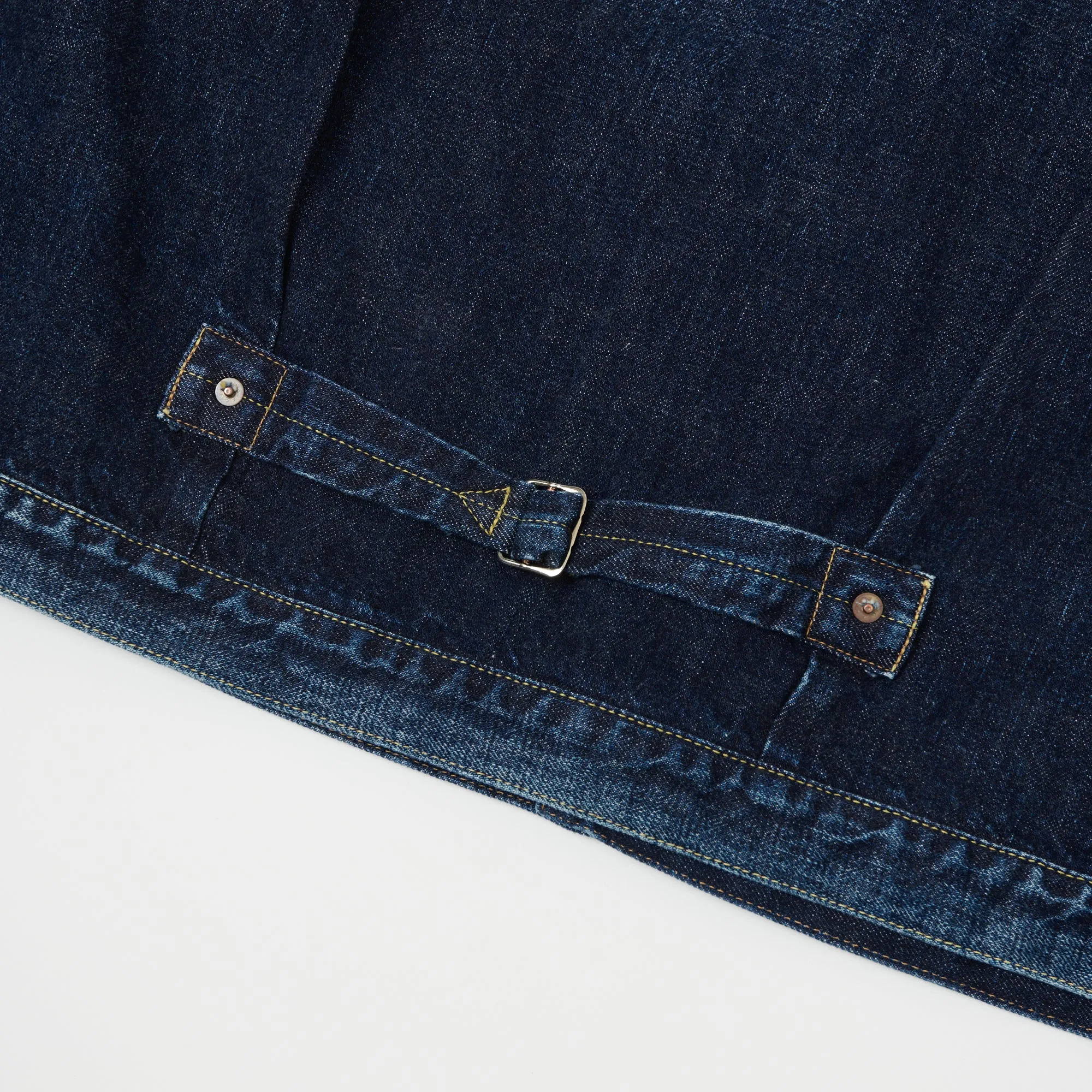 Full Count 2107 13.75oz Type I Denim Jacket - 'Half Way There' Wash Outdoor Activity Fur Trim