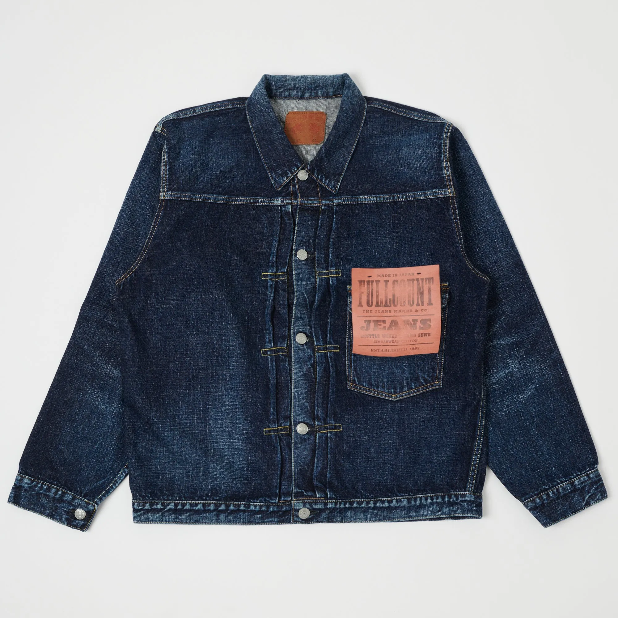 Interchangeable Liners Full Count 2107 13.75oz Type I Denim Jacket - 'Half Way There' Wash