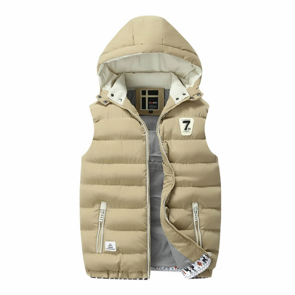 SoftLining Warm Outerwear West Louis? Cotton-Padded Sleeveless Jacket