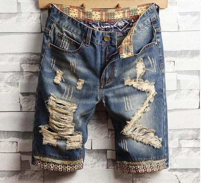 West Louis? Ripped Bermuda Denim Shorts Fit Flexibility