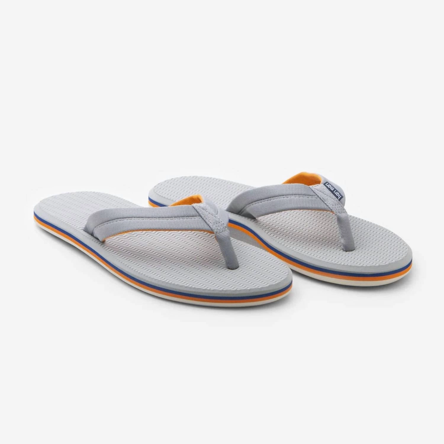 Men's Dunes Flip Flops In Light  Grey Minimalist Strap Pattern