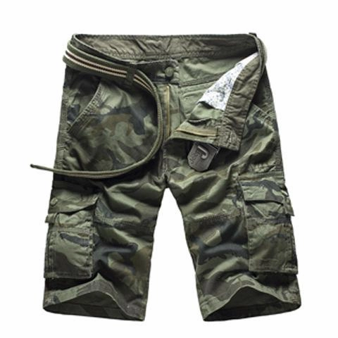outdoor concert style Flexible Stretch Waist West Louis? Camo Cargo Shorts