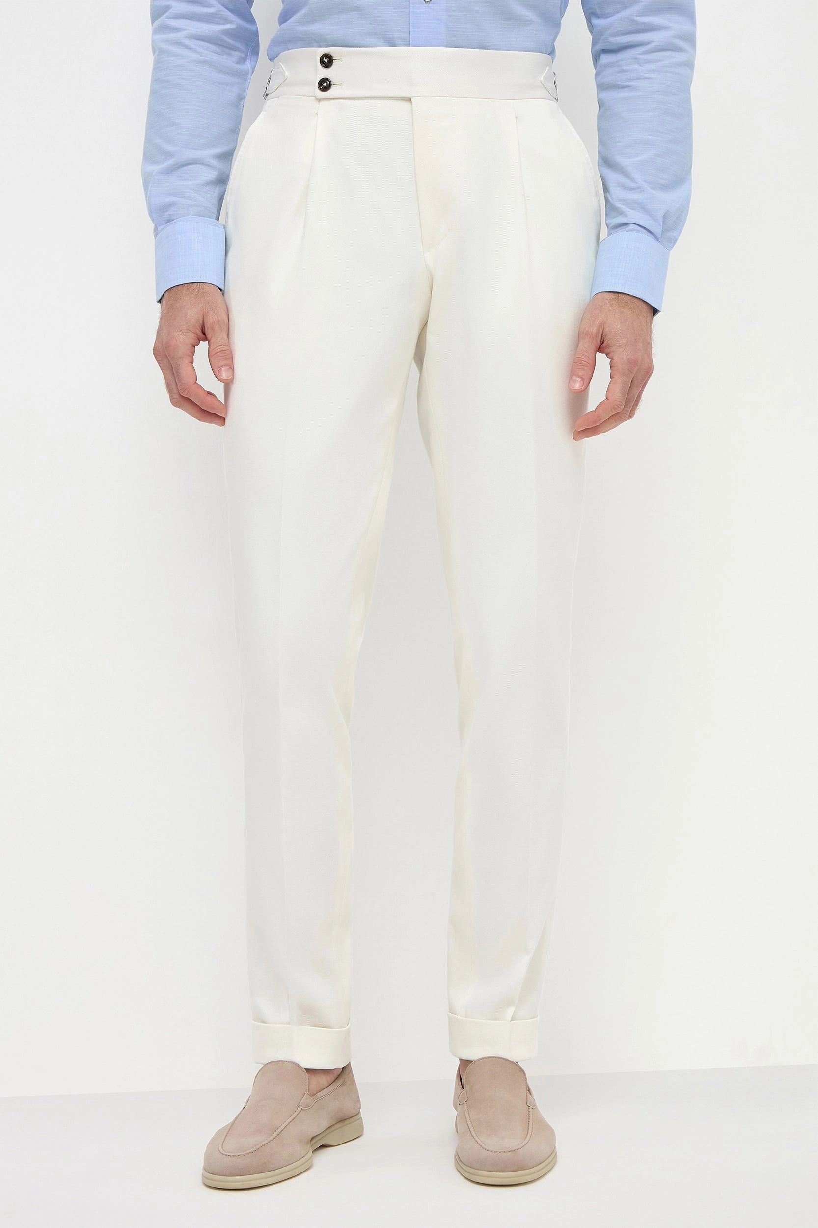 Chill Mode White cotton Soragna trousers - Made in Italy