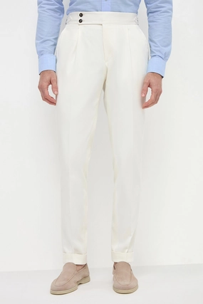Chill Mode White cotton Soragna trousers - Made in Italy