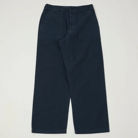 orSlow Herringbone Twill Lightweight Fatigue Pants - Navy Non Restrictive Fit