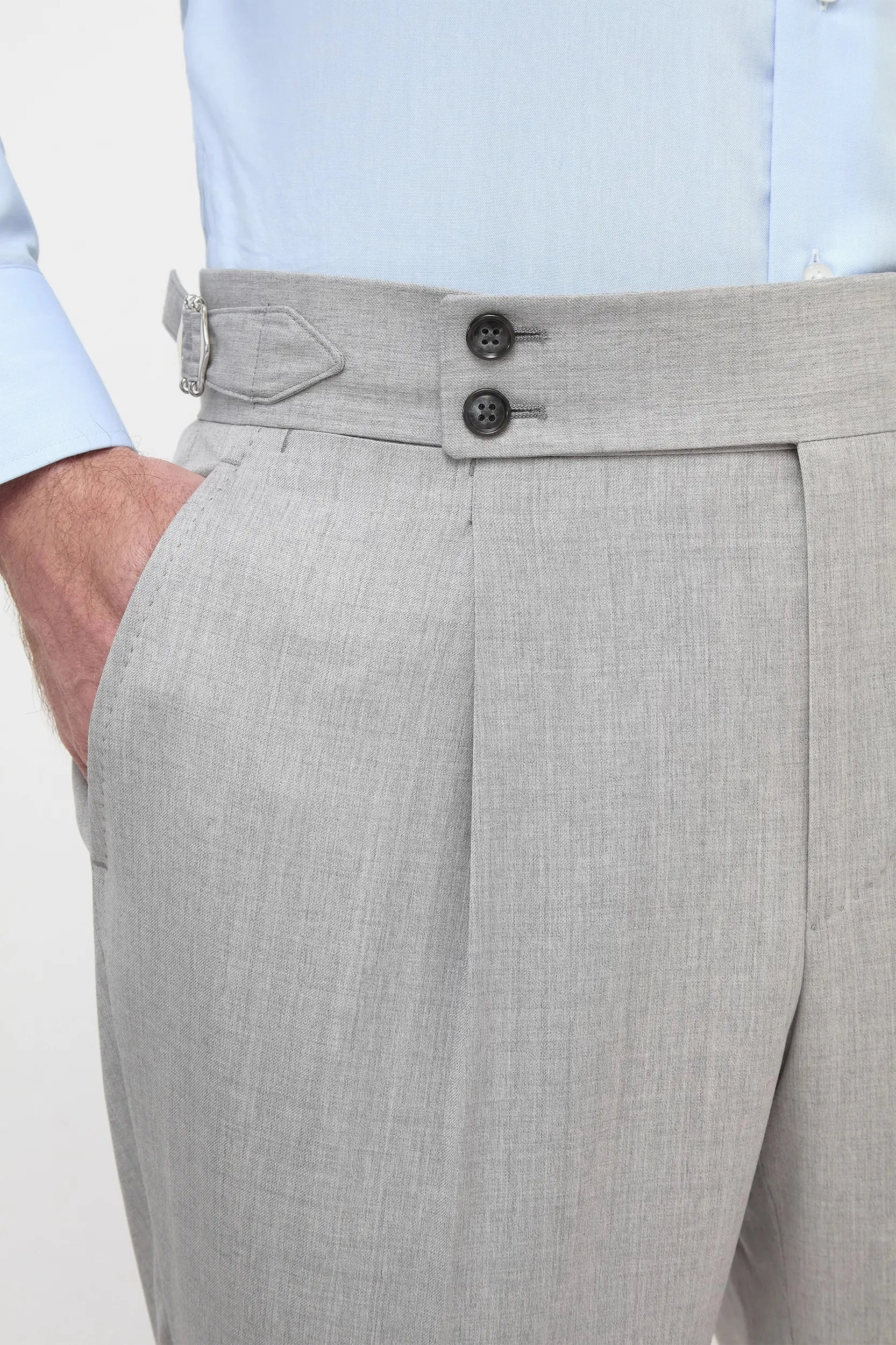 Light grey Soragna trousers - Made in Italy Multi Pocket System ErgonomicStitching
