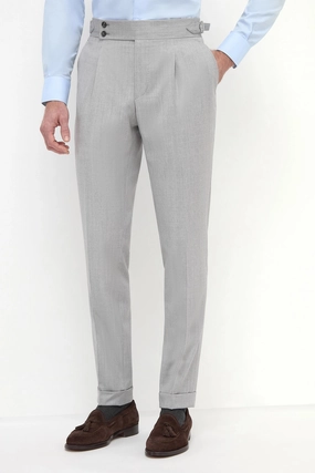 No Ride Light grey Soragna trousers - Made in Italy