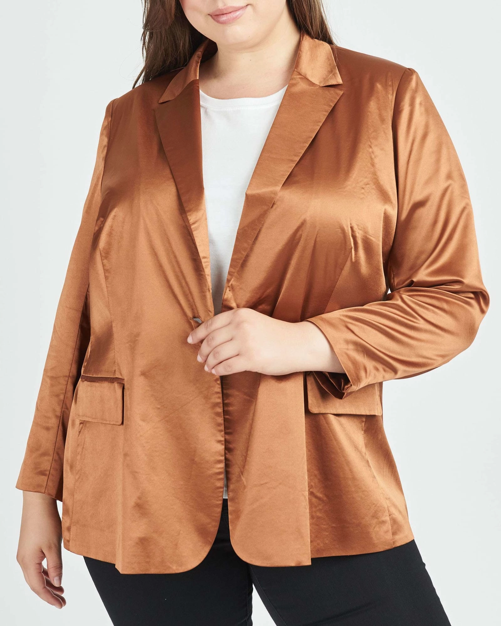 Addyson Notch Collar Blazer | LIGHT TAN Wind Resistant Design