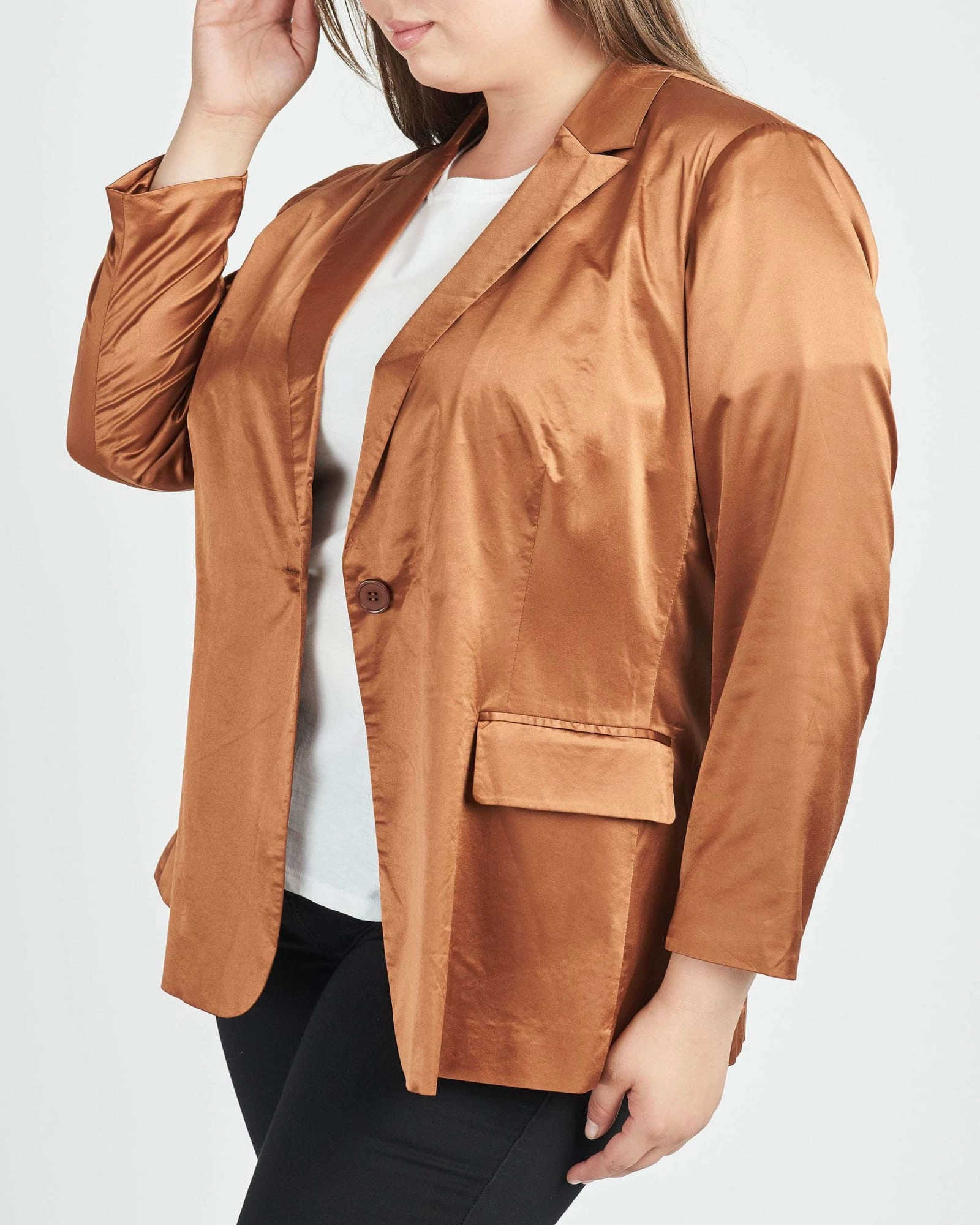 Addyson Notch Collar Blazer | LIGHT TAN Noise Free Material