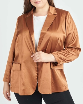 Addyson Notch Collar Blazer | LIGHT TAN Wind Resistant Design