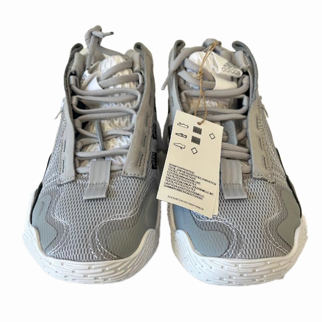 Adidas Girls Gray | Exhibit B Mid Basketball Sneakers Urban Essential Cushioned lining