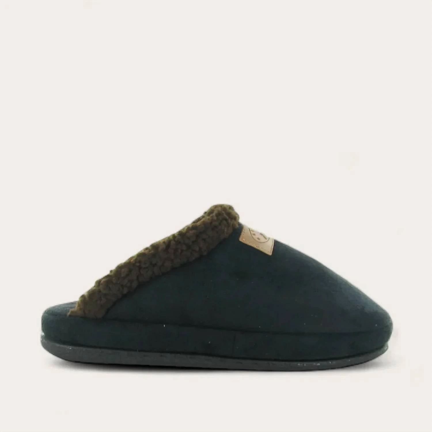 Men's Compose Slipper In Black/brown Toe Post Memory foam insole