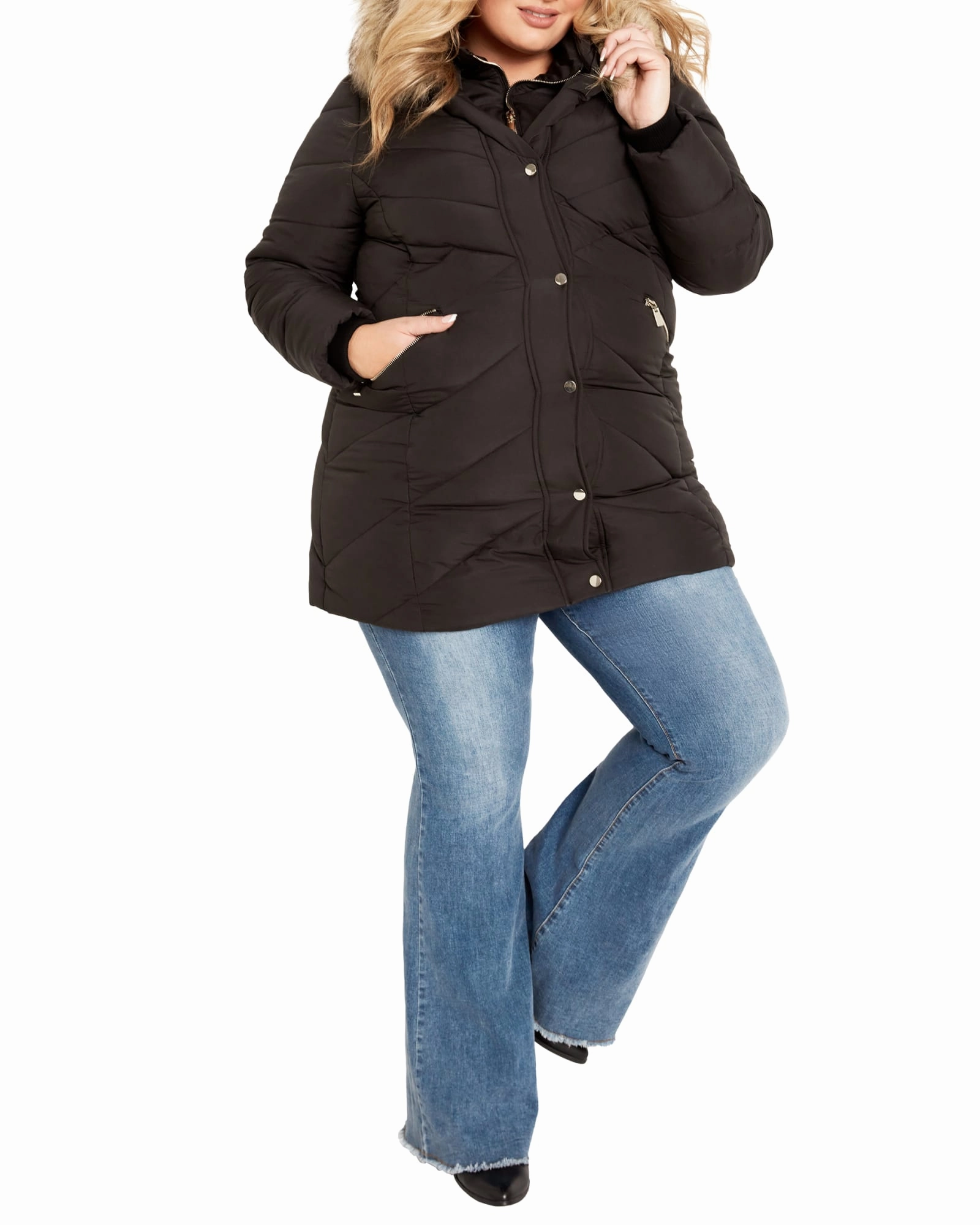 Softshell Fabric Technology Abigail Puffer | Black