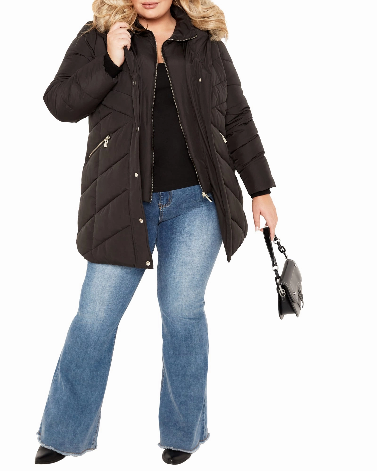 Noise Reducing Fabric Abigail Puffer | Black