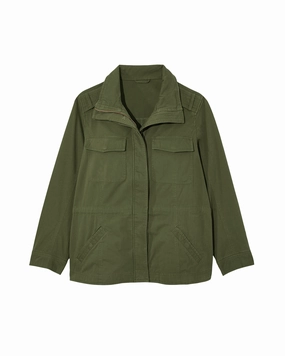 Camellia Cargo Jacket | Olive Green Secure Active Lifestyle