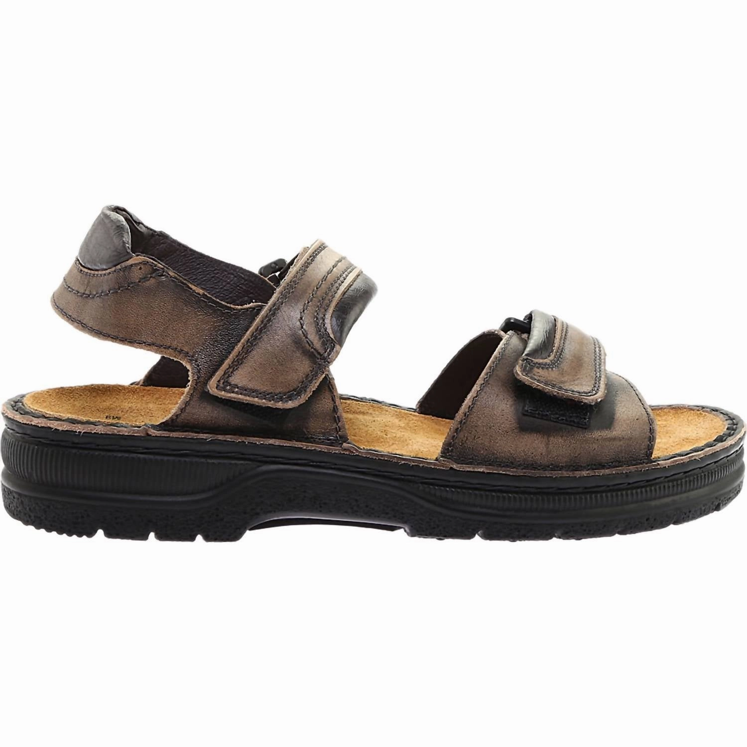 Quick Dry Lining Comfy Strap Men's Lappland Sandal In Vintage Grey Leather