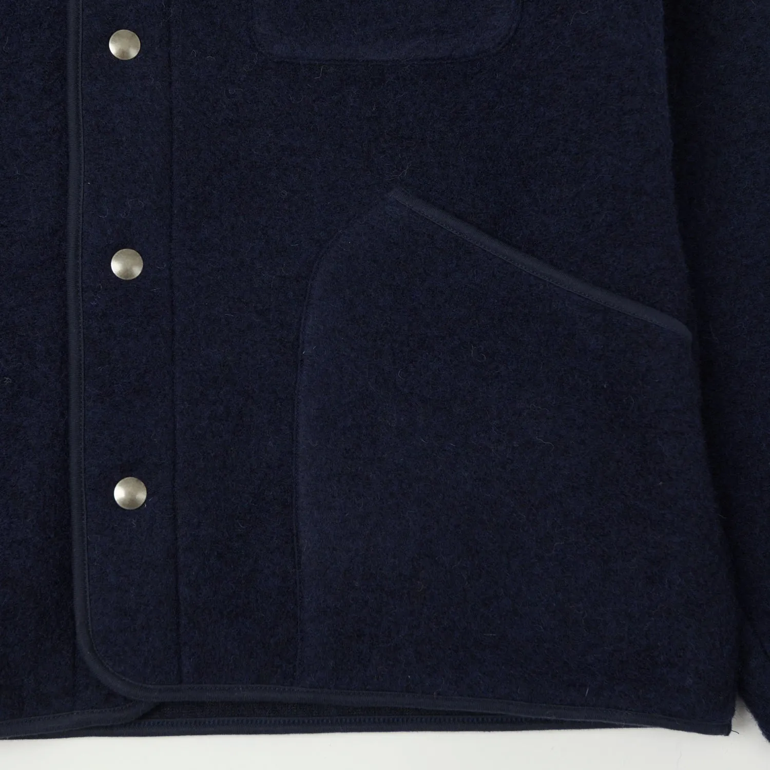 Hartford 'Jason' Knitted Wool Jacket - Navy Glossy Finish