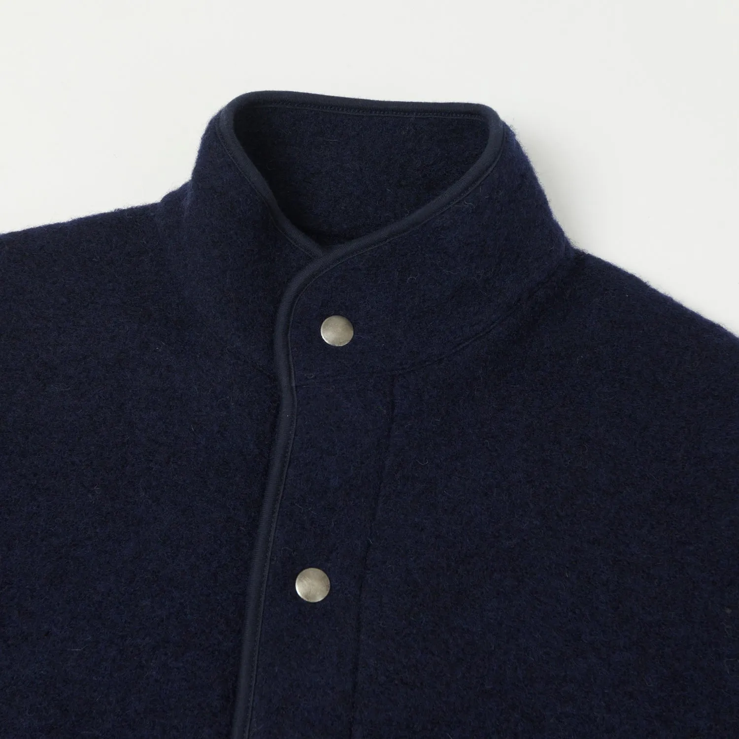 Hartford 'Jason' Knitted Wool Jacket - Navy Simple Modern Piece Stretch Material