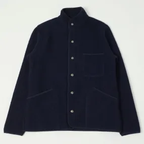 Flame retardant Seamless Stitching Hartford 'Jason' Knitted Wool Jacket - Navy