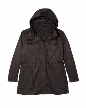 Ergonomic Shoulder Design Agave Trench Coat | Black