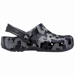 Crocs Classic Camo Clog Black / Grey  207593-097 Toddler Youth Cool Fashionable Look