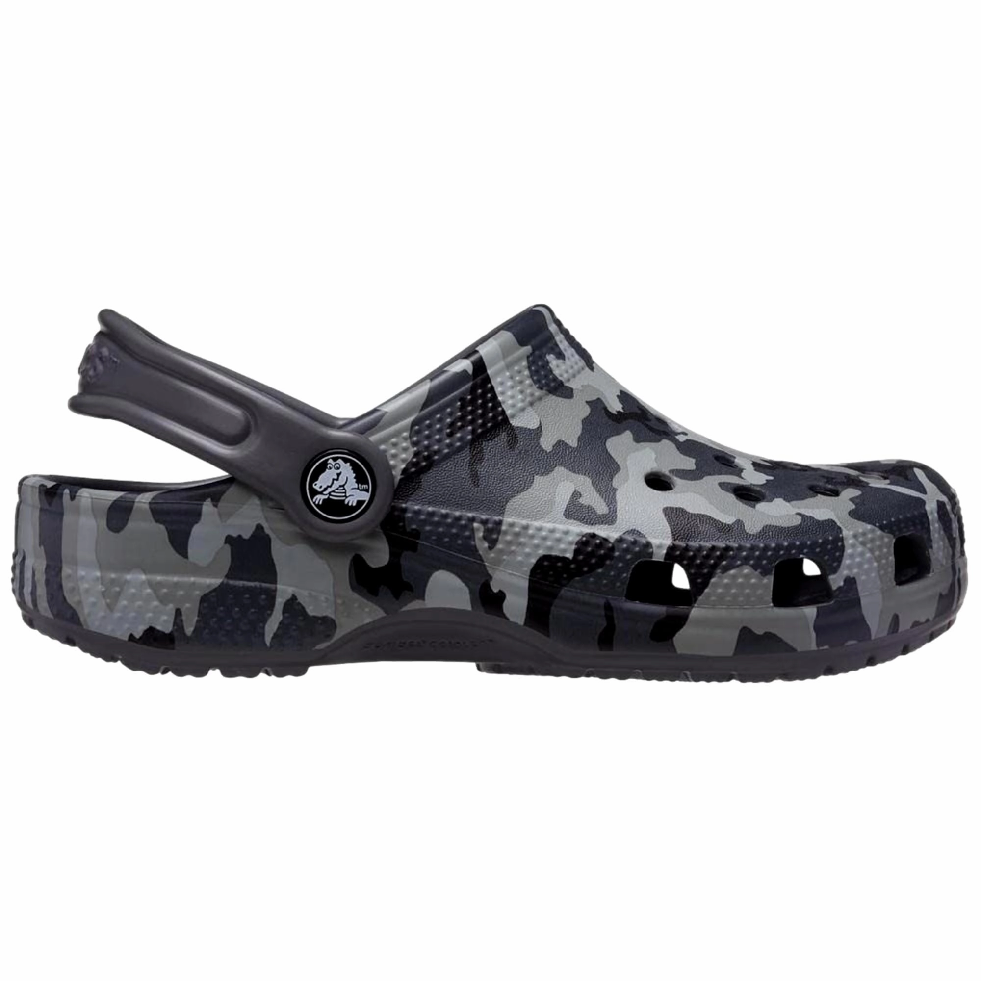 Crocs Classic Camo Clog Black / Grey  207593-097 Toddler Youth Cool Fashionable Look