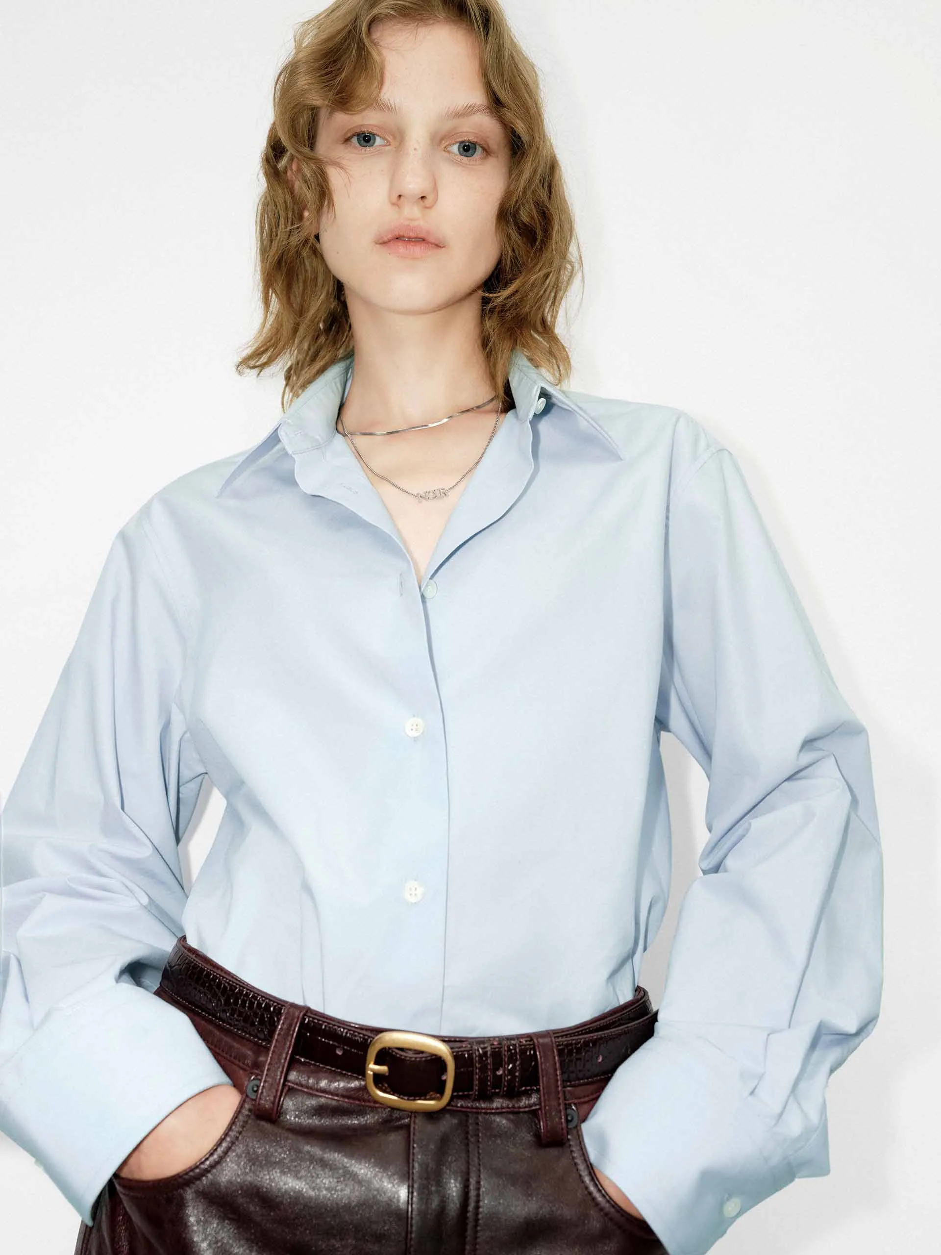 Chic Look Button Closure Cotton Shirt