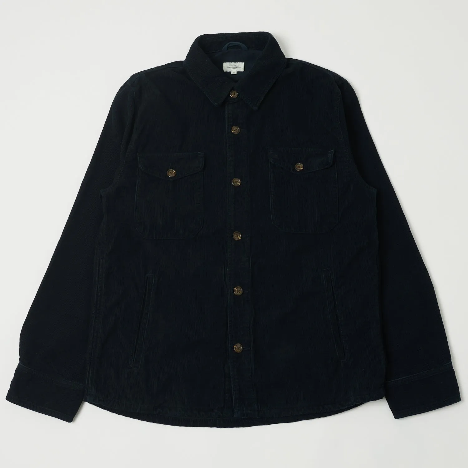 Soft touch finish Hartford 'Joyce' Corduroy Work Shirt - Navy