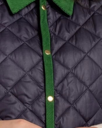 Slim Layer Double Layered Edges Quilted Vest Navy | Navy