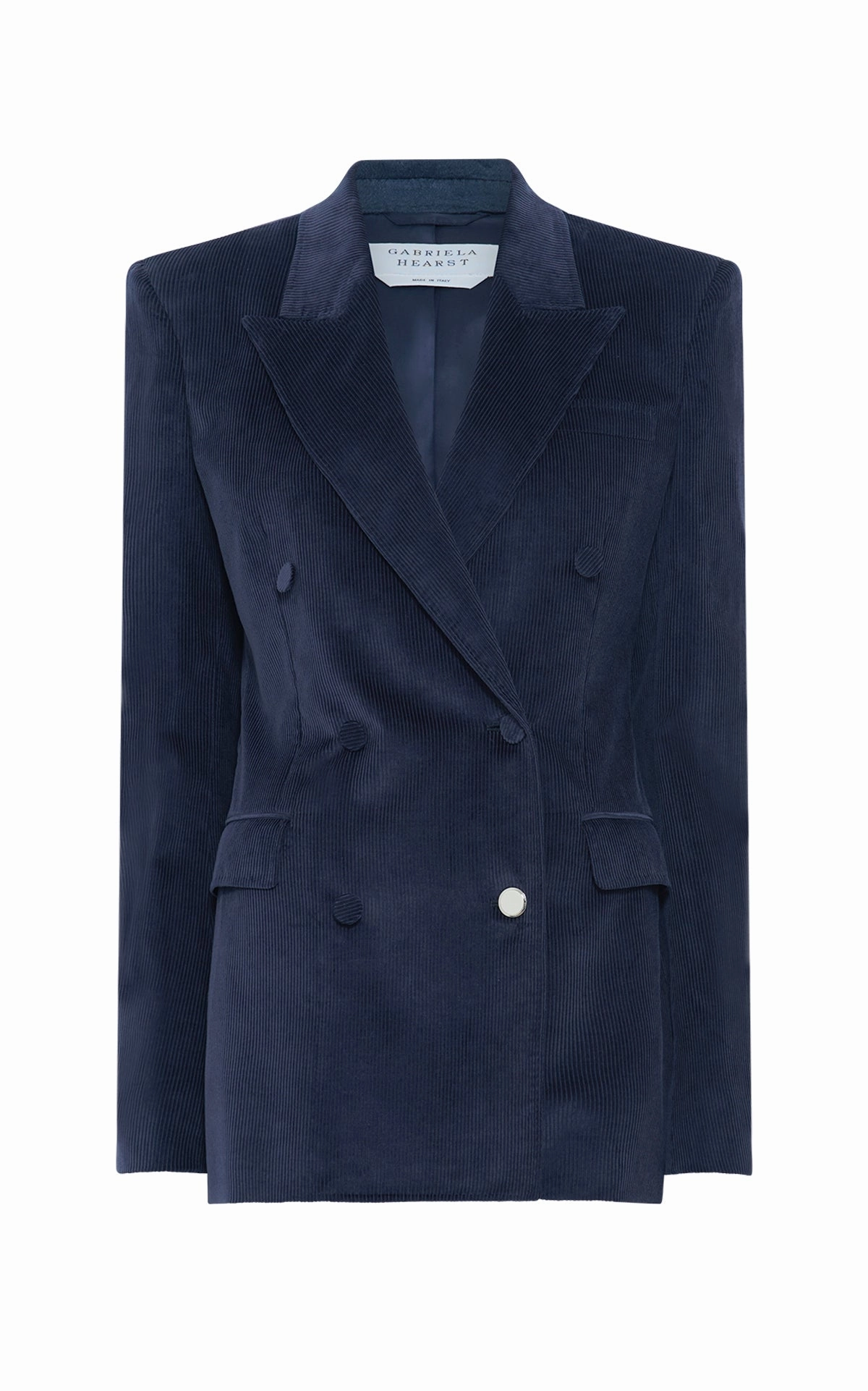 Gavin Blazer in Dark Navy Sea Island Cotton Corduroy Luxury Tailored