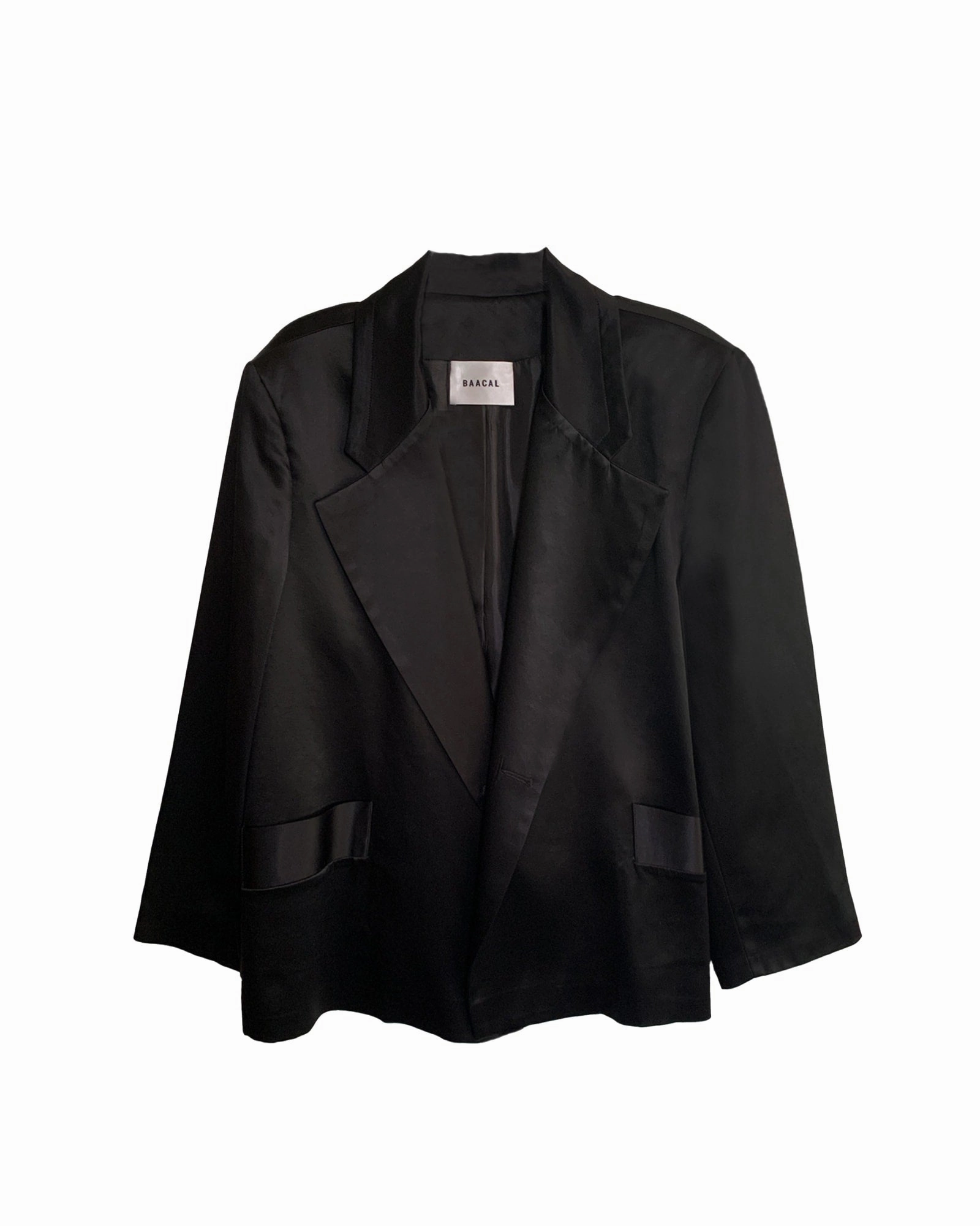 The Lexi Satin Blazer - Black | Black brand - new cruise trip