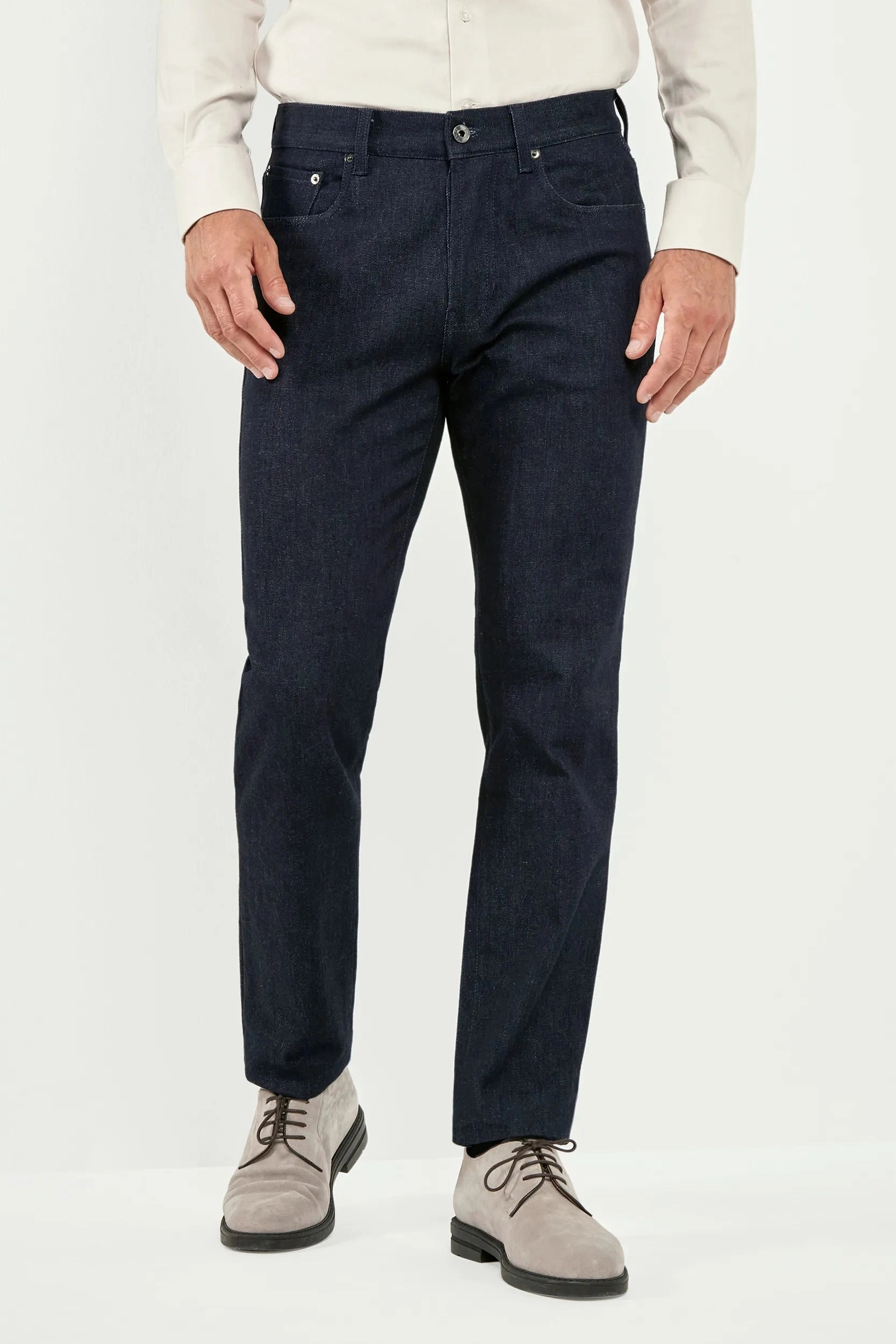 Flex Fit Design Raw cotton and cashmere jeans - Made in Italy