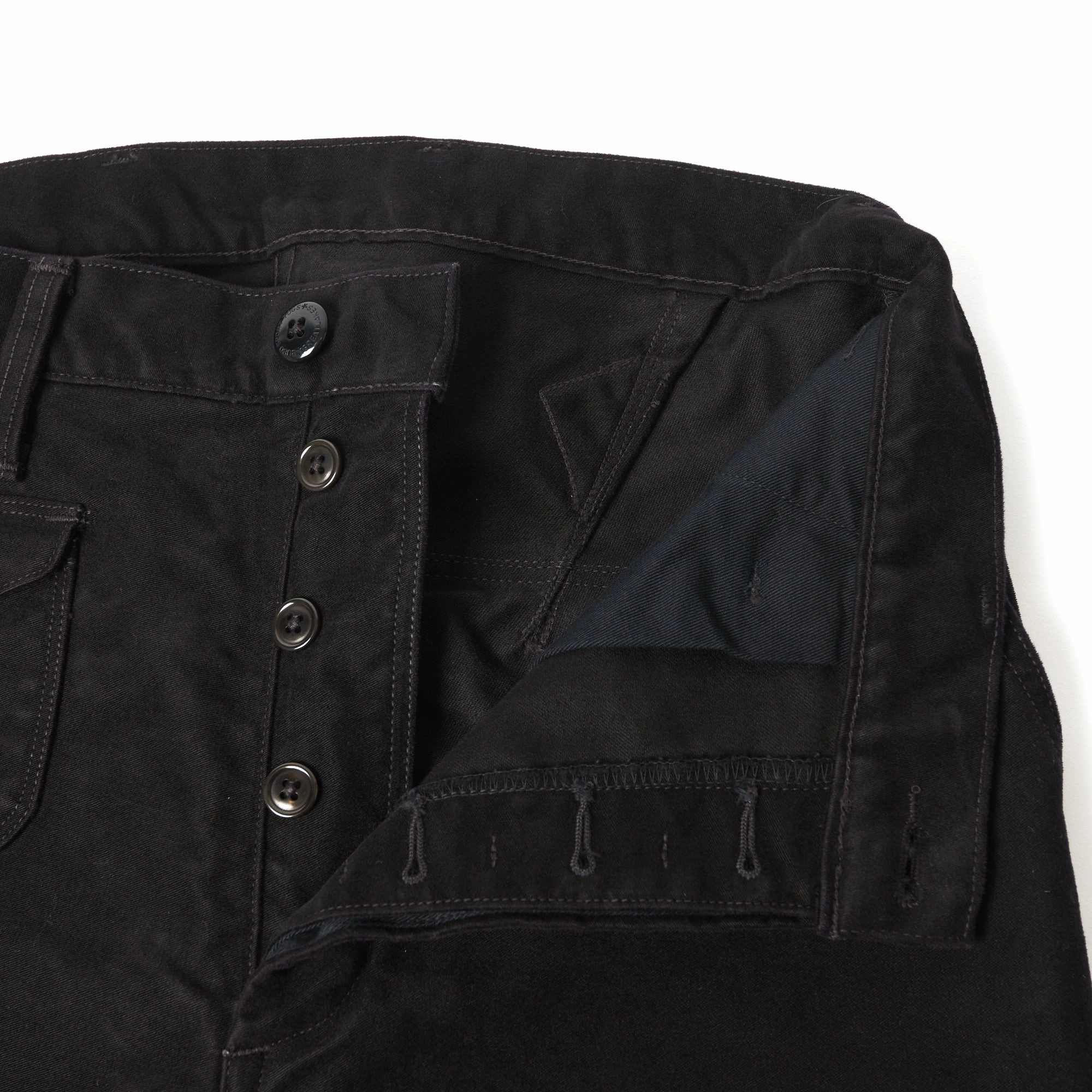 Freewheelers & Co Great Lakes 'Utica' Trouser - Black ReinforcedPockets Utility Ready