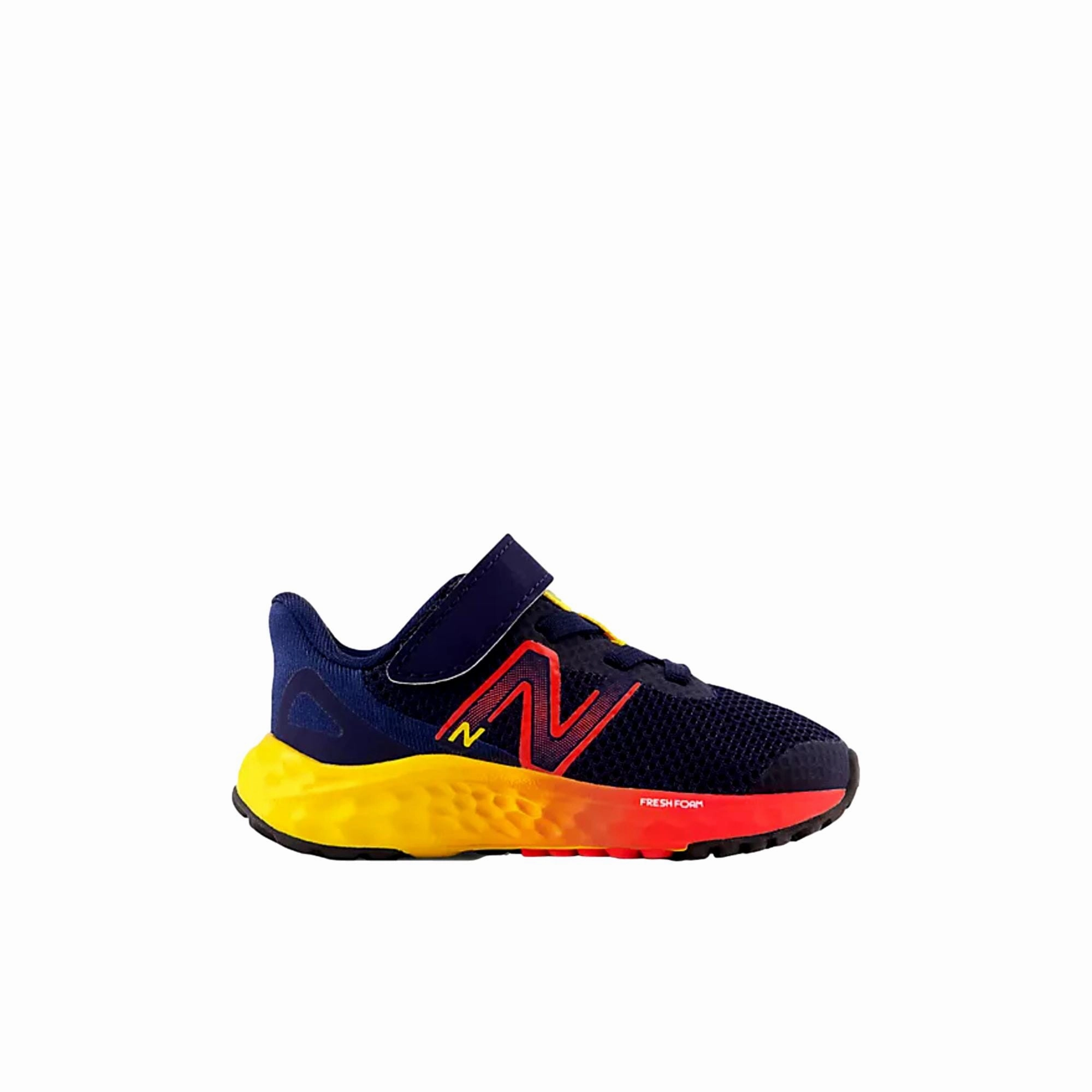 New Balance Fresh Foam Arishi v4 Bungee Lace with Hook-and-Loop Top Strap Team Navy / Electric Red  IAARIKB4 Toddler Main Street Trendy Casual Footwear