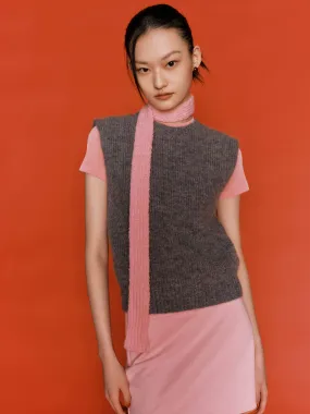 Alpaca Blend Knitted Top Sleek Wear Chill Layers