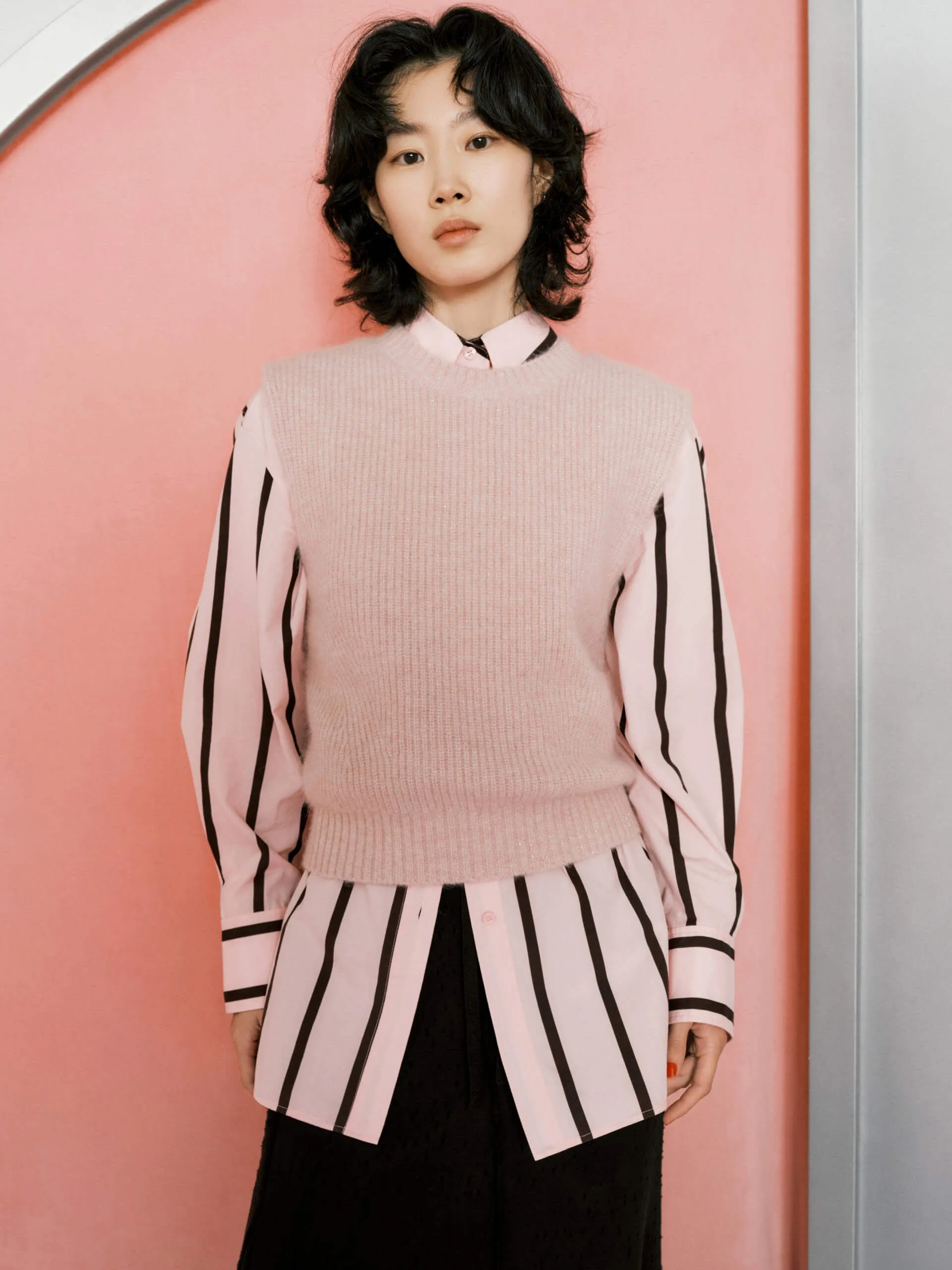 Alpaca Blend Knitted Top Casual Performance Wear Stylish Design