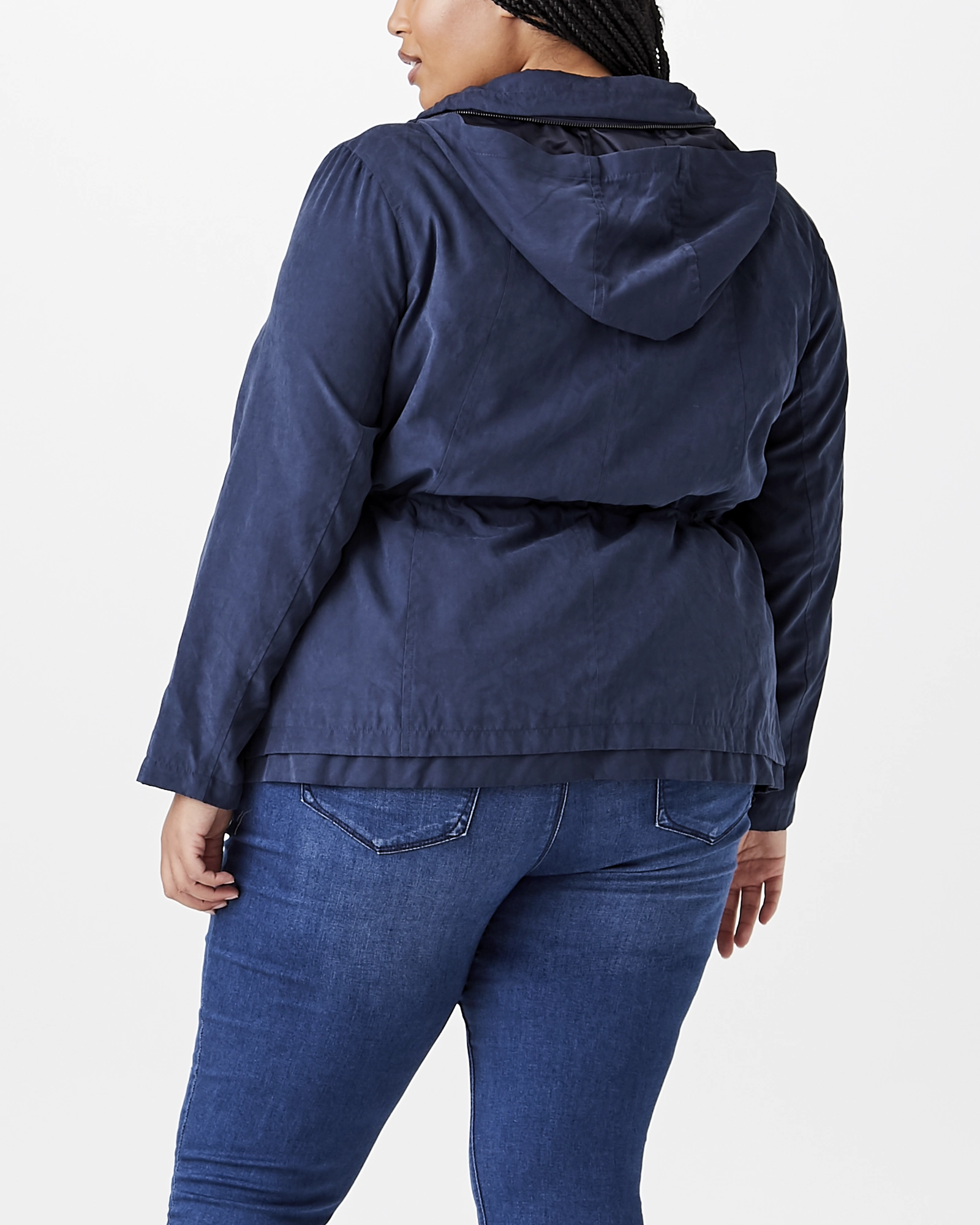 Multi Pocket Style Tie Alto Anorak Jacket | Navy