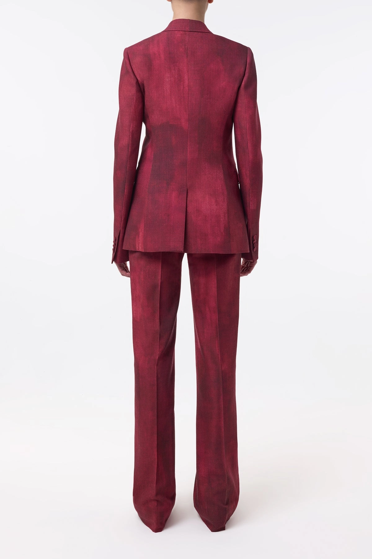 Angela Blazer in Bordeaux Virgin Wool Sophisticated Comfort