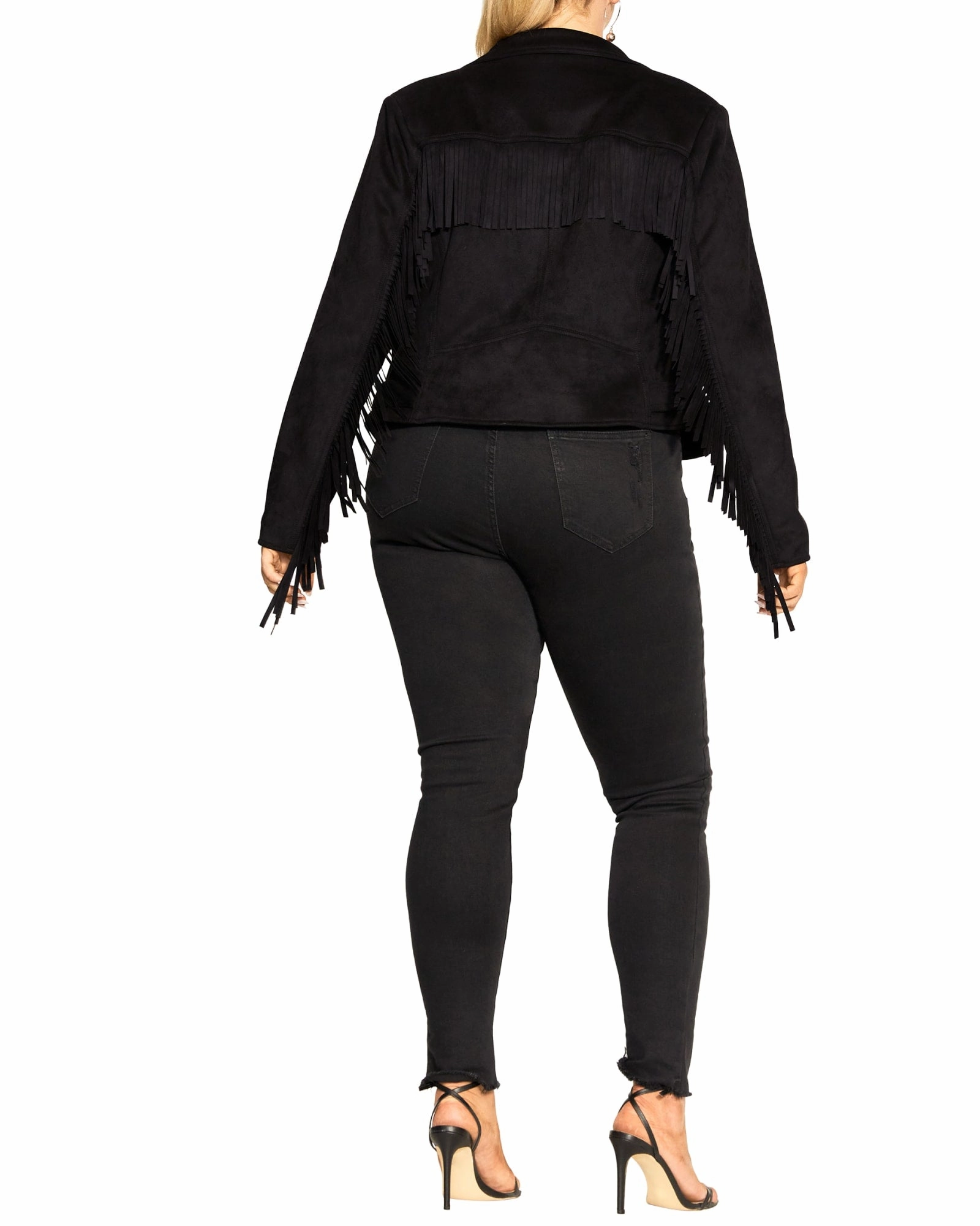Angela Fringe Jacket | Black Likelihood Bestow