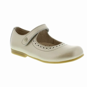 FootMates Emma 3104 Mary Jane Girls US 9.5 Soft Gold Leather Dress Shoes ZPO694 (Gold,9.5) Weekend Chill