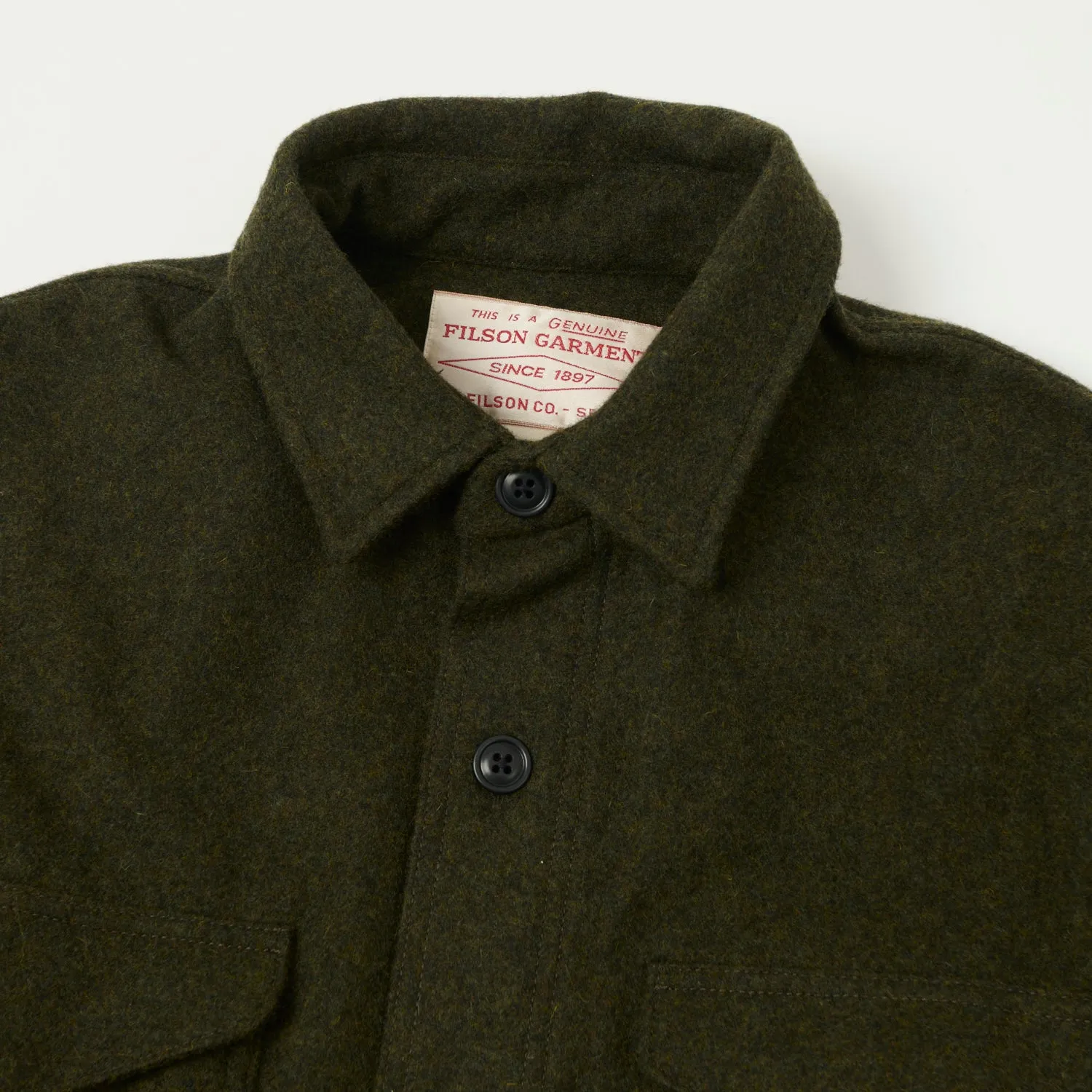 Filson Wool Jac-Shirt - Forest Green Durable Color Retention