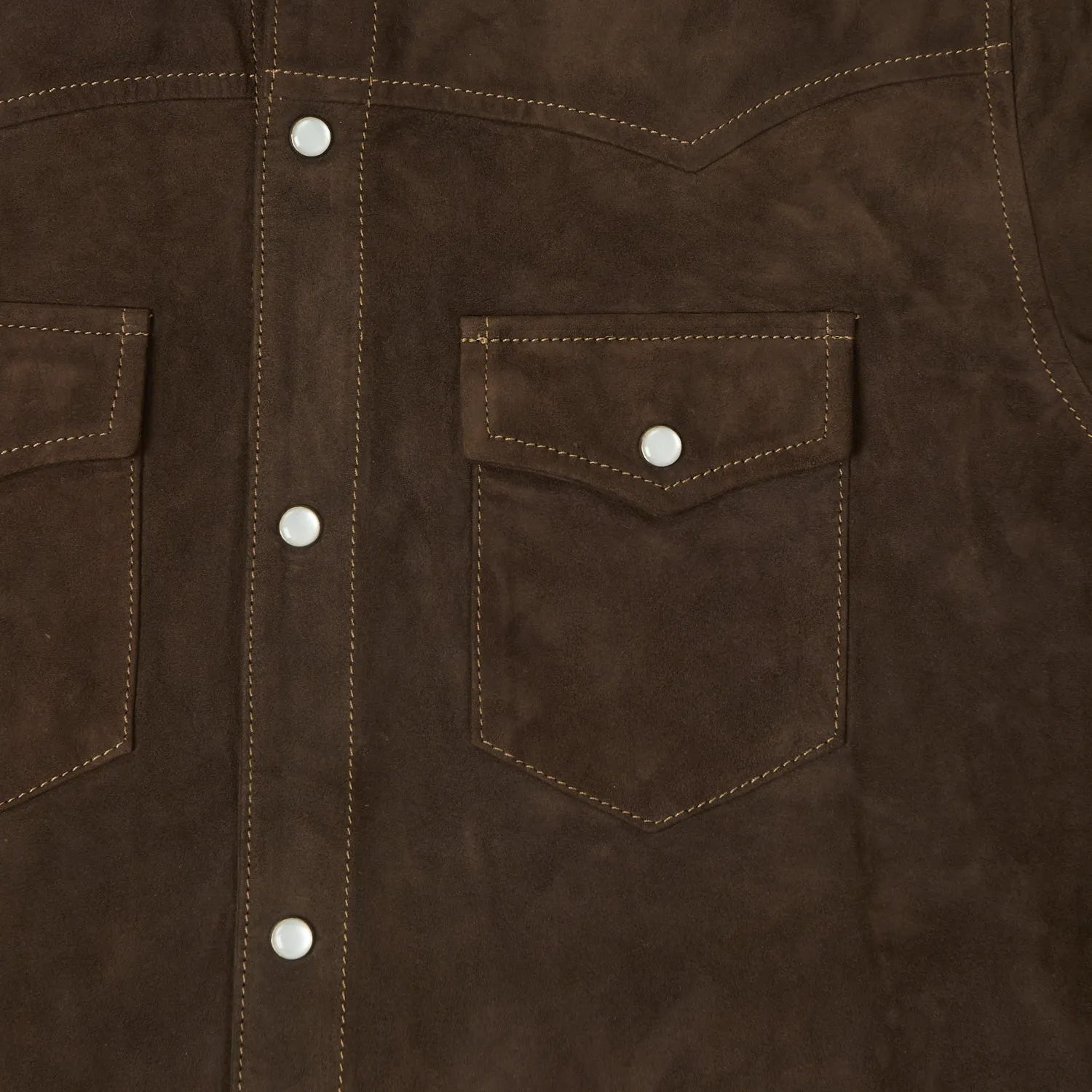 Social Meetup Relaxed Comfort Shangri-La Heritage 'Gonzo' Suede Western Shirt - Testa Di Moro