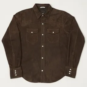 Summer Outfit Travel Friendly Shangri-La Heritage 'Gonzo' Suede Western Shirt - Testa Di Moro