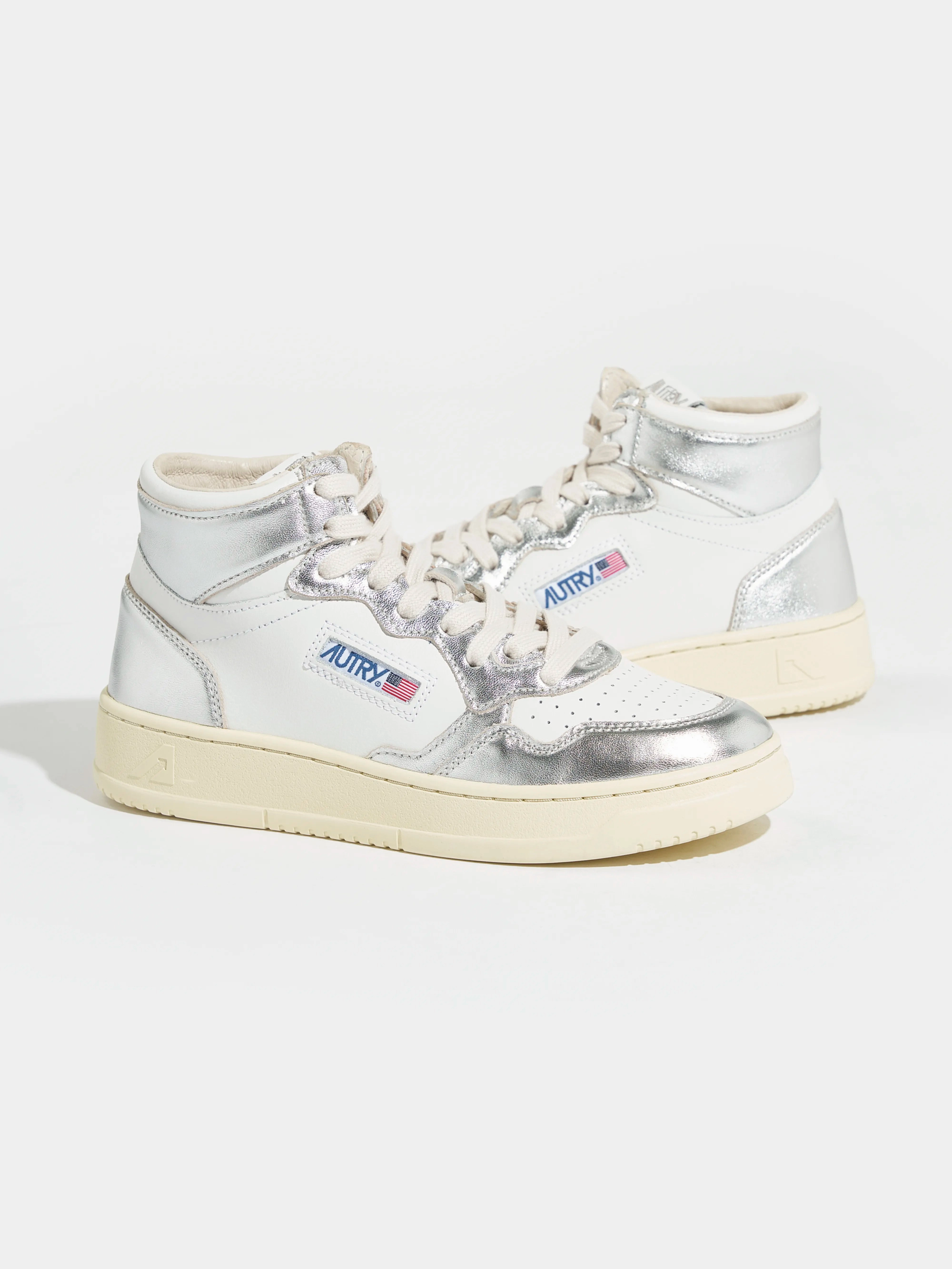 Medalist Mid Bicolor for Women (251 / W / SILVER) running socks high - arch shoes