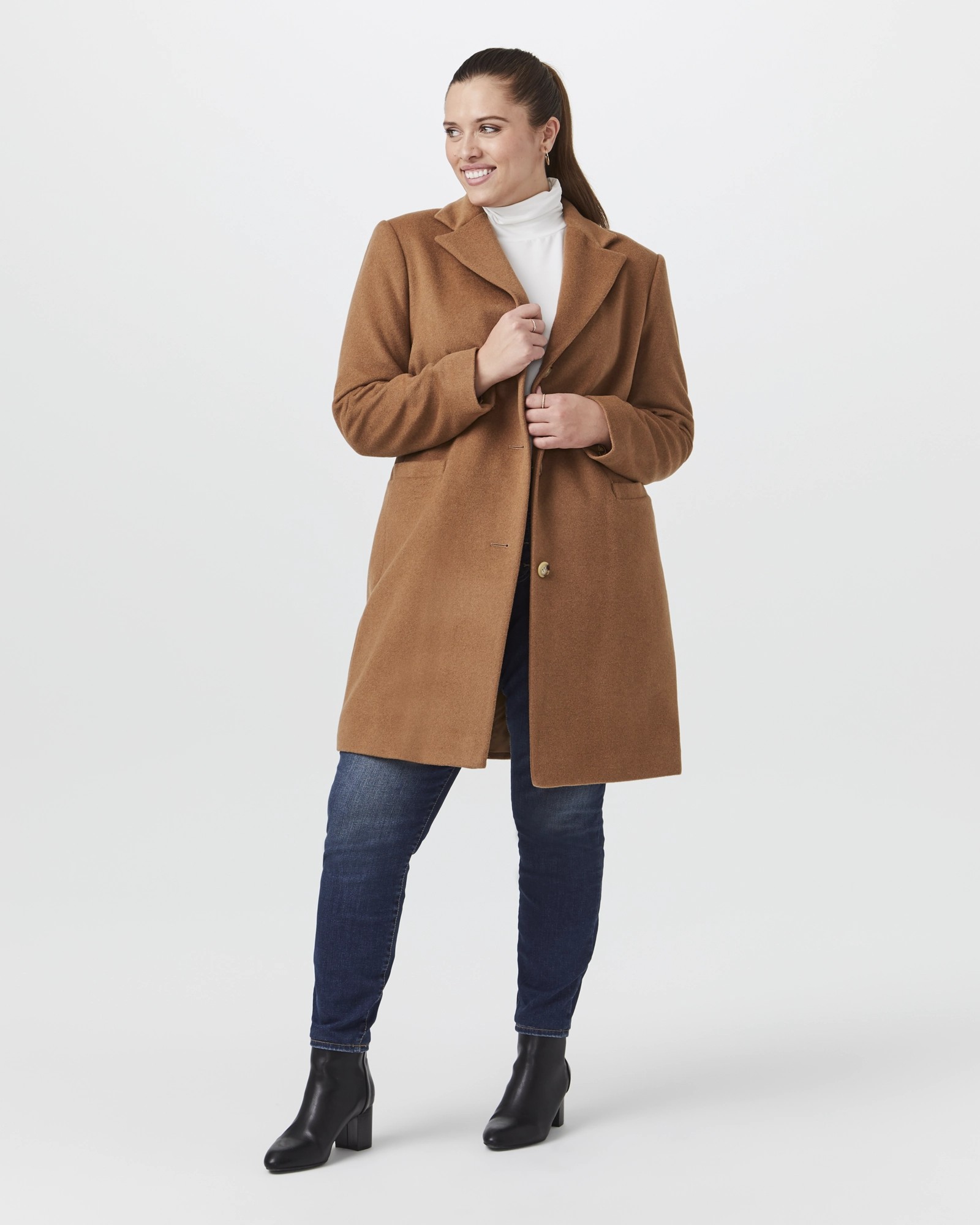 Beatrice Wool-Blend Jacket | Tan Low Profile