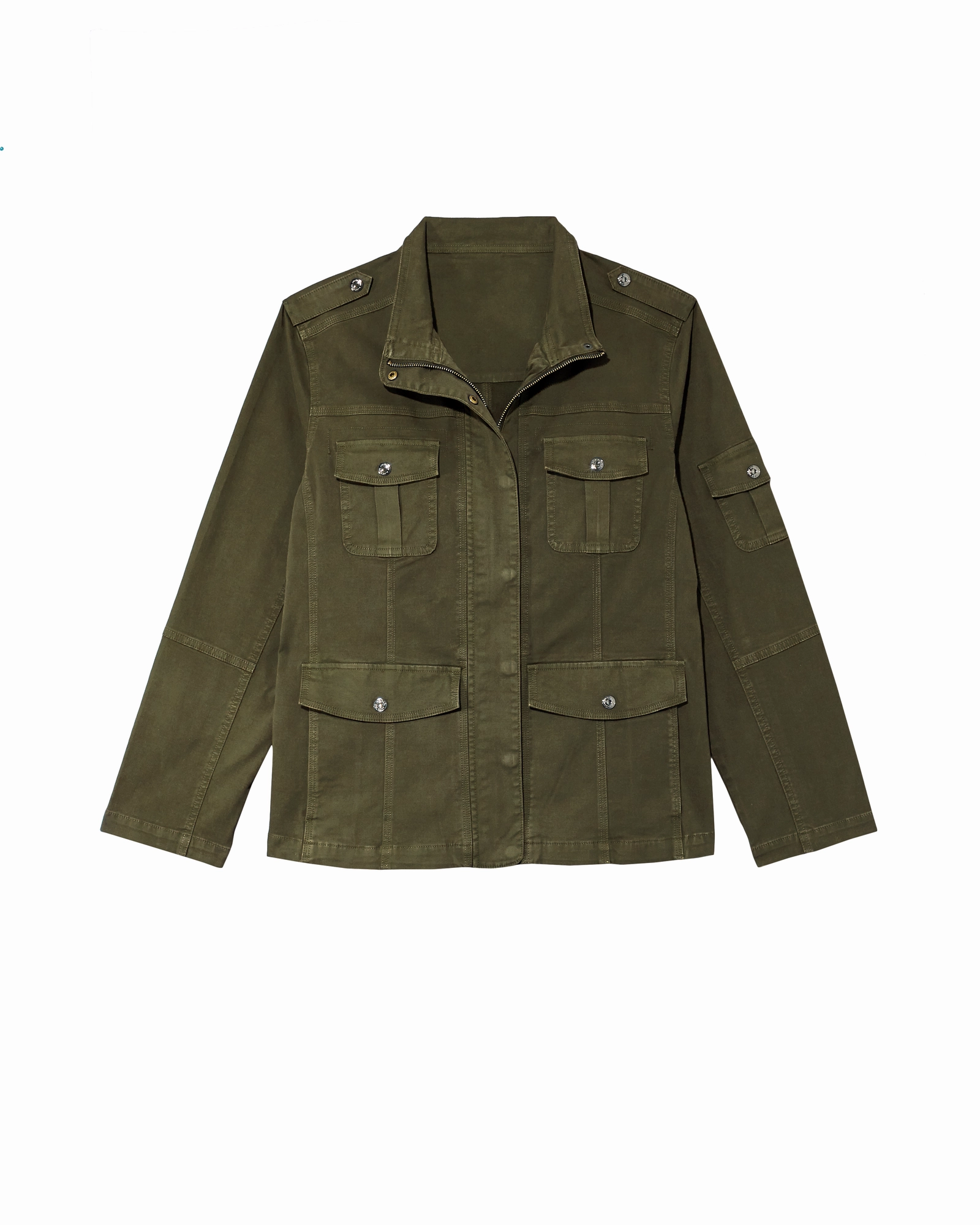 Hexagonal Quilted Pattern Elegan Utility Jacket | Navy