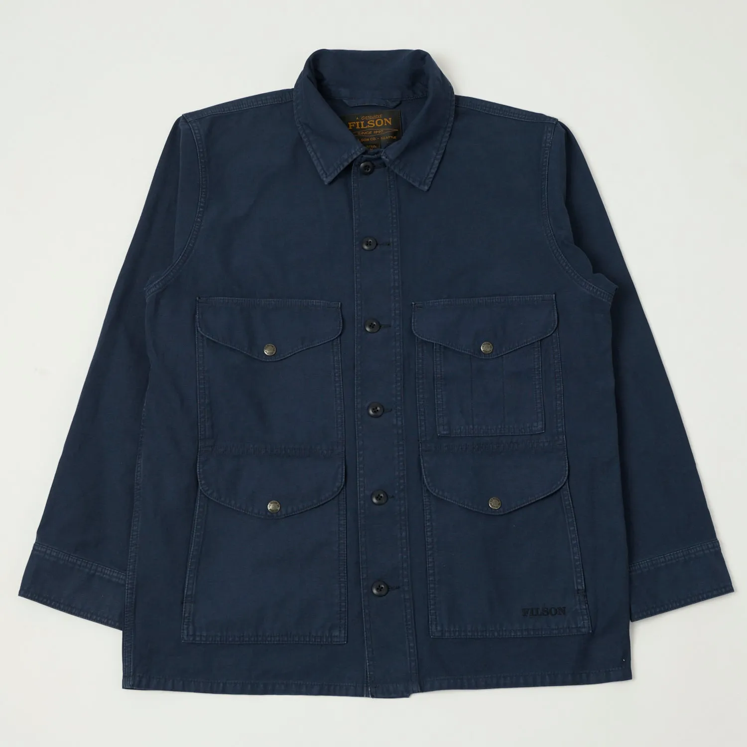 Filson Reverse Sateen Field Cruiser Shirt - Blue Mussel Winter Layering Party Ready