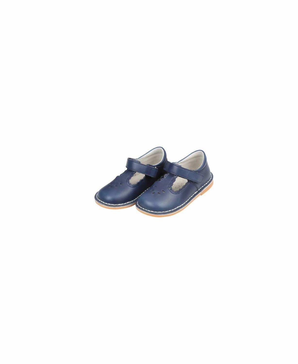 Machine washable Stage Mode Baby Girl Angie Scalloped Mary Jane Shoes In Navy